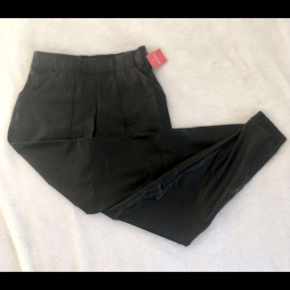 Spanx faux leather jogger pant NWT size M